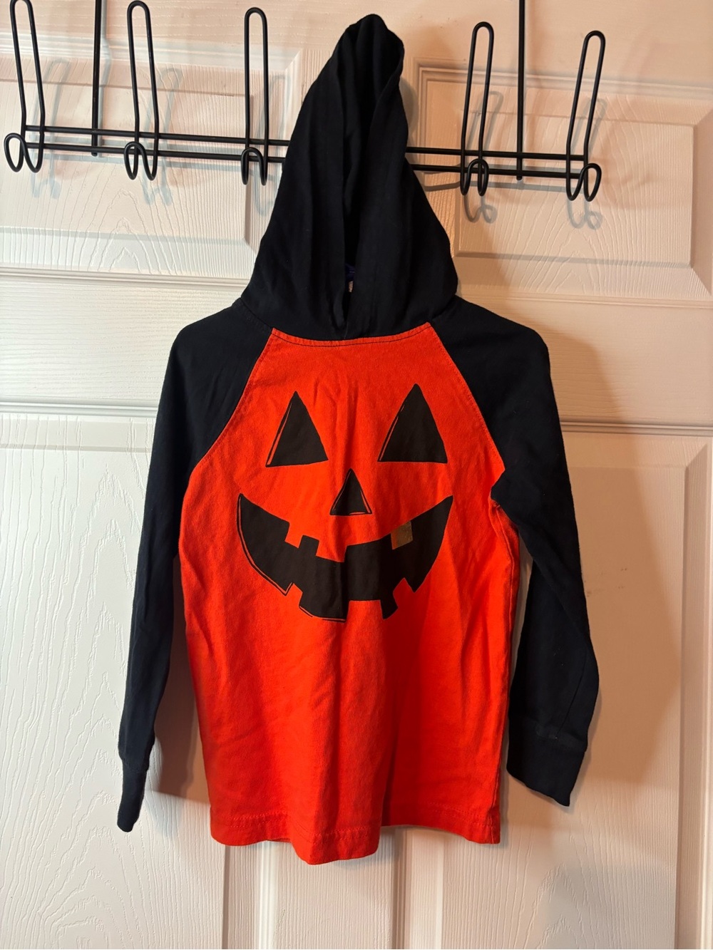 Gymboree Black and Orange Jack-O'-Lantern Hoodie